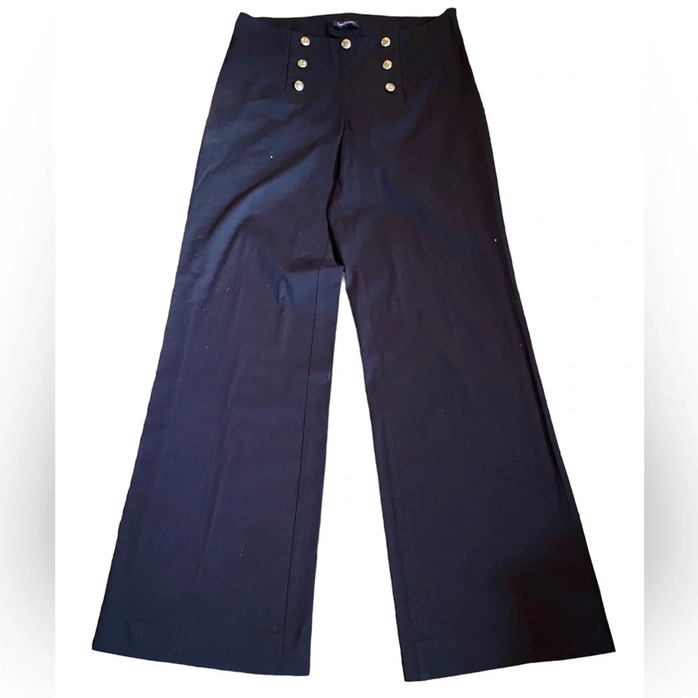 Sinequanone black wide legged dress pants with navel button details. Siz… - Picture 2 of 12